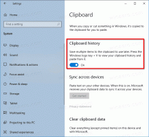 Aktiver eller deaktiver utklippstavlehistorikk i Windows 10
