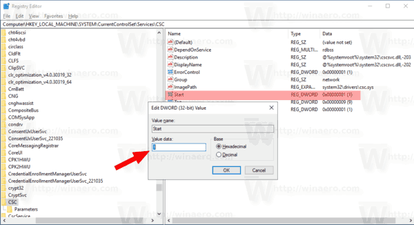 Windows 10 Habilitar ajuste de arquivos offline