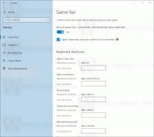 Alterar atalhos de teclado da barra de jogos no Windows 10