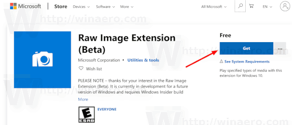 Windows 10 Åbn RAW-billeder