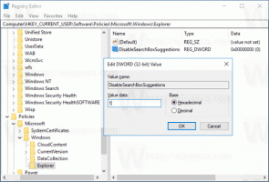 Inaktivera sökhistorik i Windows 10 File Explorer