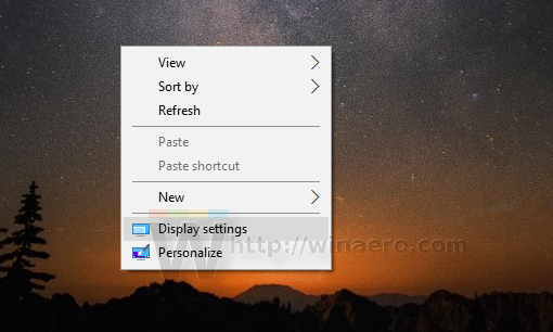 Nastavení zobrazení Windows 10