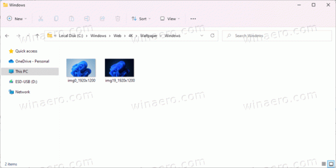 Finn standard bakgrunnsbilder i Windows 11
