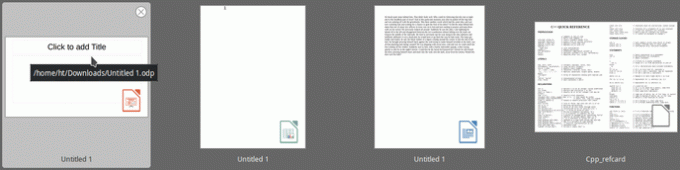 LibreOffice 6.4 დოკუმენტის შაბლონის აპის გადაფარვის ხატულა
