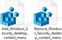 Добавить контекстное меню безопасности Windows в Windows 10
