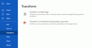 Word for Web kan nå transformere dokumenter til presentasjoner