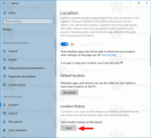 Windows 10 में स्थान इतिहास साफ़ करें