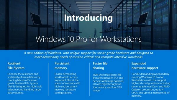 Windows 10 Pro för arbetsstationer