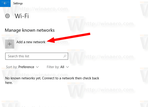 Pridajte sieťový profil Windows 10