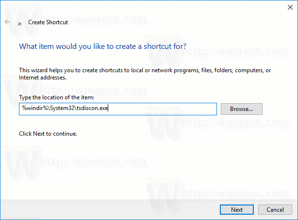 Vytvořte zástupce pro přepnutí uživatele ve Windows 10