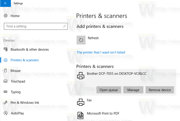 Windows 10-skrivare installerad 2