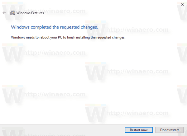 Windows 10 Abilita richiesta di riavvio SMB1