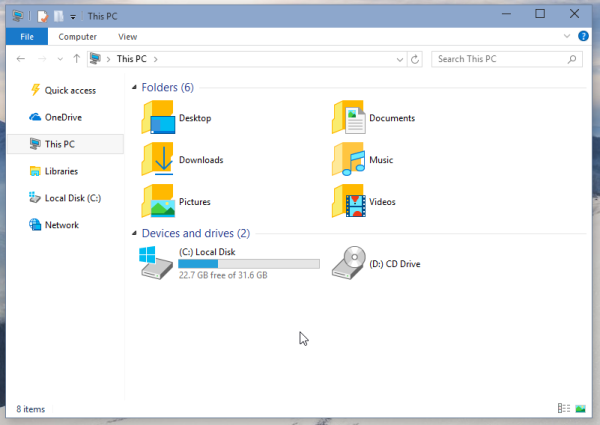 šio kompiuterio „Windows 10“ disko raidės po etikečių