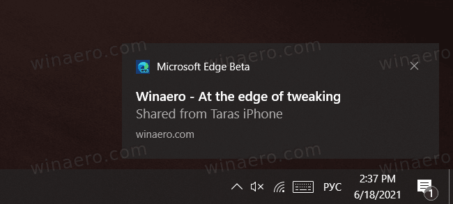 Pošalji karticu sebi 2.0 u Microsoft Edgeu