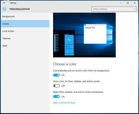 Windows 10 tekee tehtäväpalkista läpinäkyvän