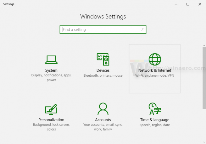 Мережа та Інтернет Windows 10