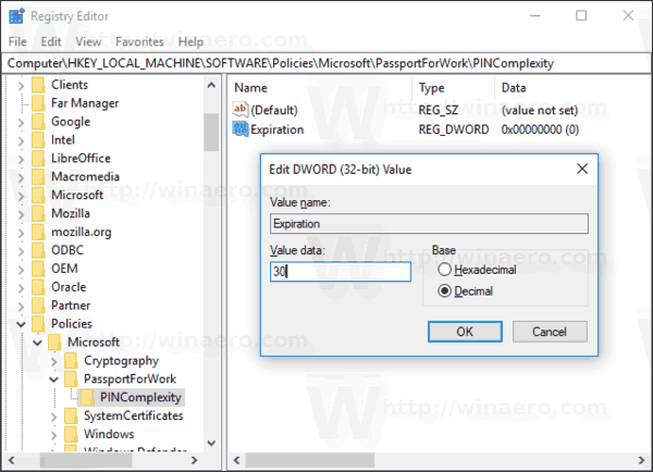 Windows 10 Verval pincode inschakelen