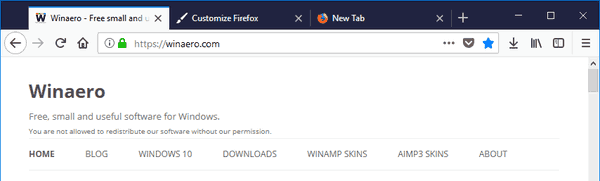 Firefox Drap Space aktiveret