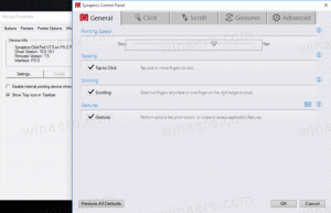 تغيير حساسية لوحة اللمس في نظام التشغيل Windows 10