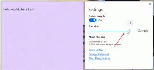 Windows 10에서 스티커 메모의 글꼴 크기 변경