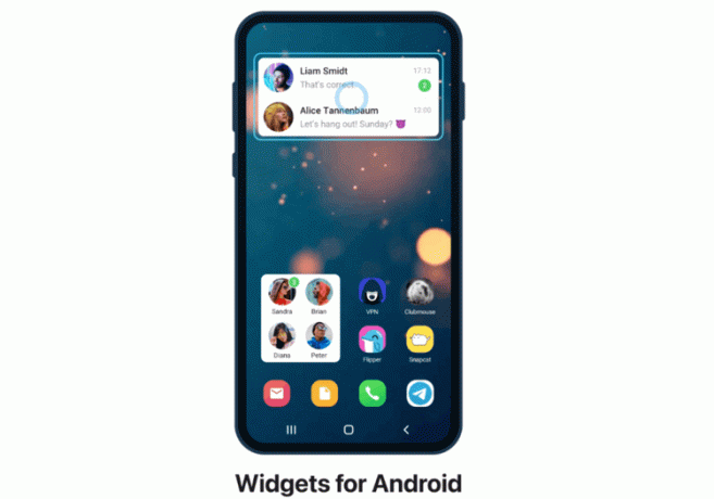 Widget Android di Telegram