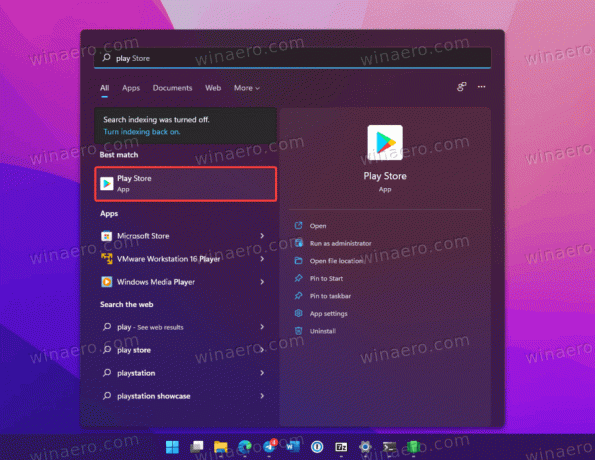 Instal Google Play Store di Windows 11 WSA