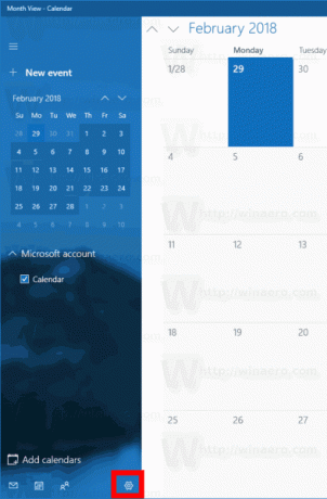 Windows 10 Koledar Spremeni prvi dan v tednu Korak 1
