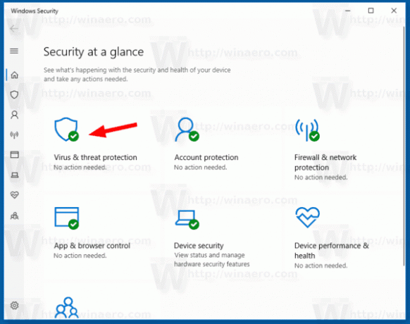Windows 10 Windowsi turbe viiruste ja ohtude kaitse