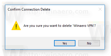 VPN接続Windows102を削除します