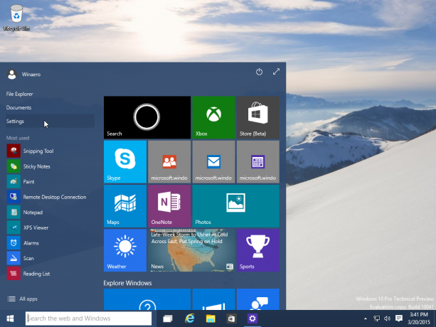 Windows 10 Nyissa meg a Beállítások alkalmazást