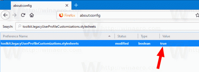 Firefox 69 Ενεργοποιήστε τη φόρτωση στυλ χρήστη περιεχομένου χρήστη
