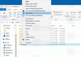 Aggiungi Visualizza menu contestuale del proprietario in Windows 10