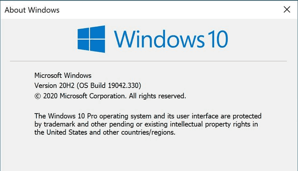 Windows 10 20h2 วินเวอร์