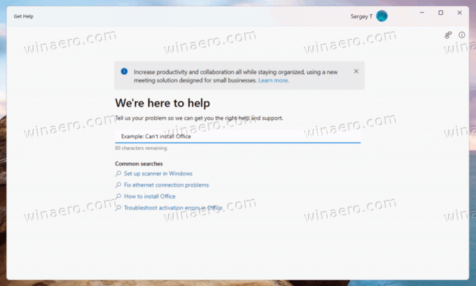 Приложение Windows 11 Get Help показывает рекламу