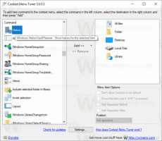 Dodaj menu kontekstowe historii w systemie Windows 10