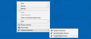 Contextmenu voor systeembescherming toevoegen in Windows 10