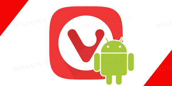 Банер з логотипом Vivaldi Android