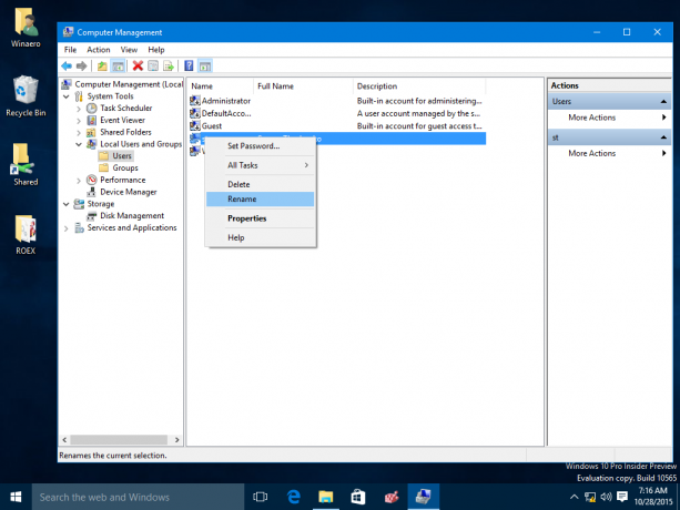 Windows 10 změnit přihlašovací jméno