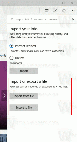 Sekcja importu i eksportu
