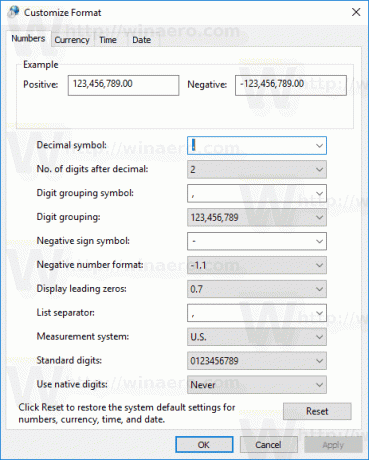 Windows 10 사용자 지정 시간 형식