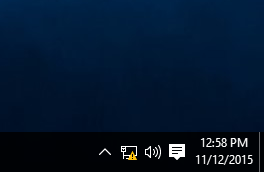 Windows 10 gult overlejringsikon aktiveret