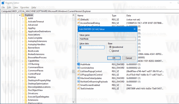 Nascondi icona di accesso rapido Windows 10 Tweak