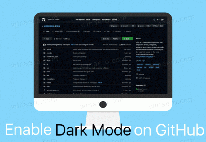 Engedélyezze a sötét módot a GitHubon