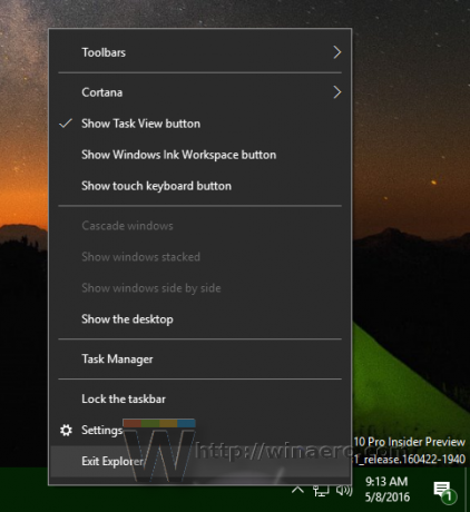 Windows 10 afslutte Explorer
