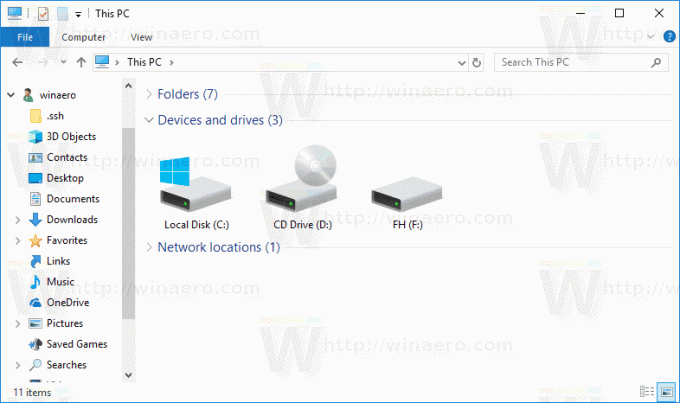 Windows 10 Benutzerordner zum Navigationsbereich hinzufügen 
