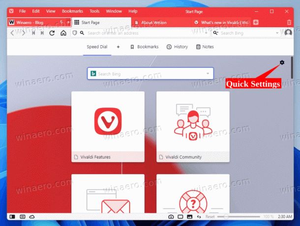 Configuración rápida de Vivaldi 5.1