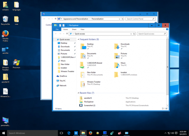 Windows 10 aktivne neaktivne obrobe