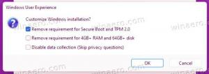 Rufusは、Windows11Microsoftアカウントの要件とプライバシーに関する質問を排除します。