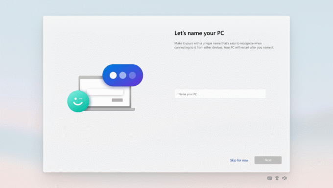 Windows 11 OOBE, PC sayfanızı adlandırın