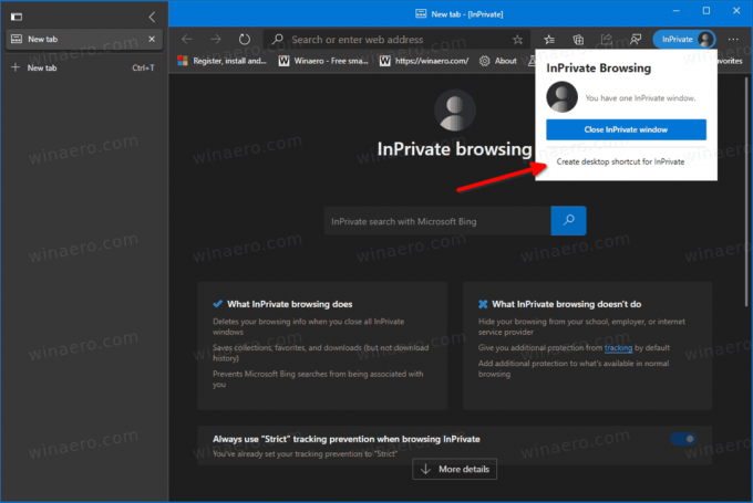 Edge Create InPrivate Desktop Συντόμευση